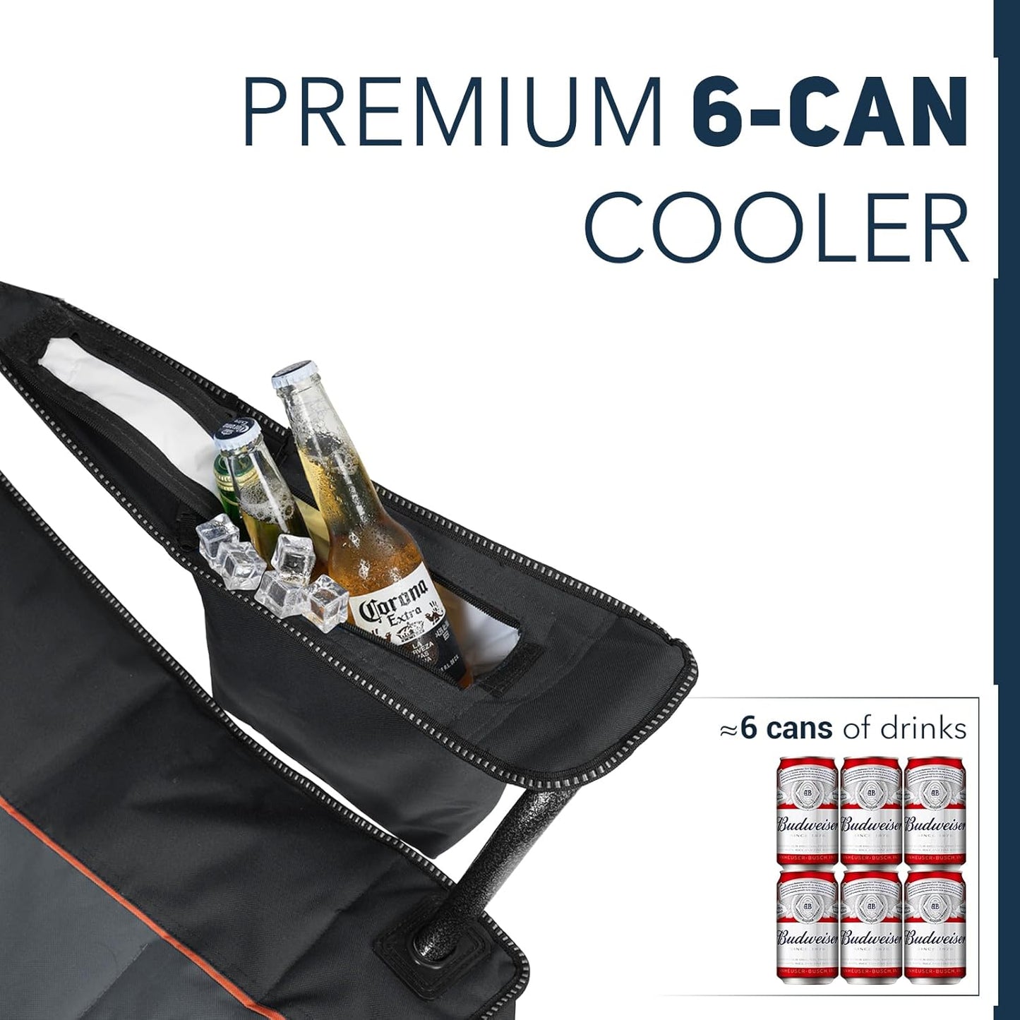 Overmont Oversized Folding Camping Chair - 450lbs Support with Padded Cushion Cooler Pockets - Heavy Duty Collapsible Chairs for Sports Garden Beach Fishing