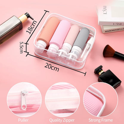 16 Pack Travel Bottles for Toiletries, Oversize Silicone Travel Containers jar for Toiletries, Leak Proof Refillable Liquid Shampoo And Conditioner Travel Essentials toiletry Bottles