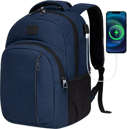 LARIPOP Travel Laptop Backpack,15.6 Inch Business Laptop backpack for Men Women with USB Charging Port,Water-Resistant Laptopack Weekender Daypack for Work College Computer