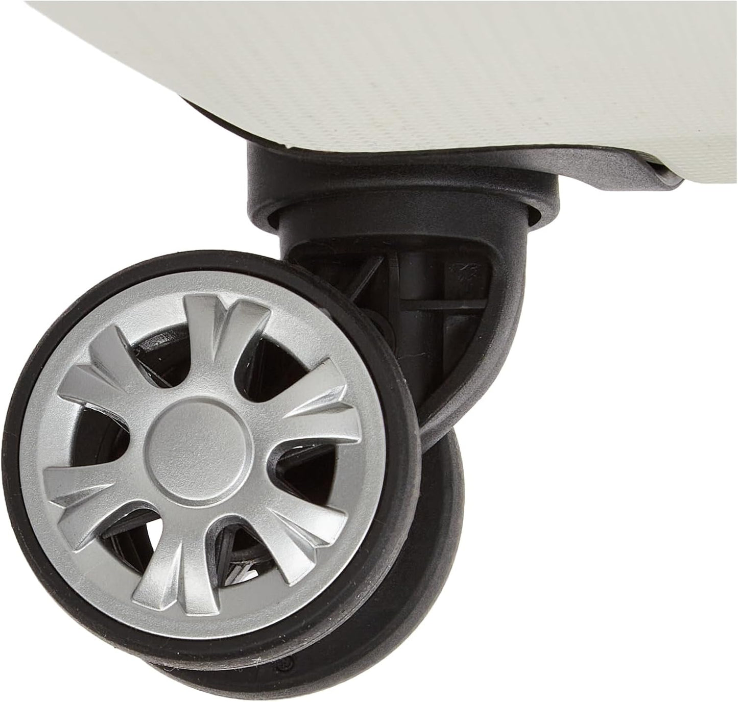 Rockland Melbourne Hardside Expandable Spinner Wheel Luggage, White, 2 Piece (20/28)