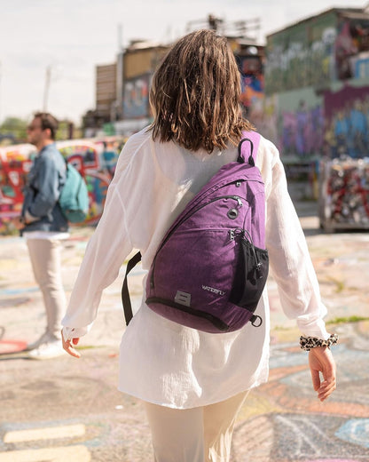 WATERFLY Large Crossbody Sling Bag: Over Shoulder Backpack Daypack Casual Cross Chest Side Pack