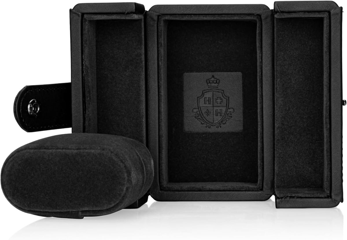 Single Travel Watch Case - Vintage Inspired - Exterior, Soft Microfiber Lining, Fits Up to 42mm Watches - Vegan Leather - Reliable Storage for Home or Travel