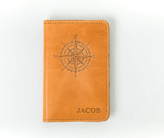 Leather Passport Cover, Field Notes Cover Wallet, Travel Passport Cover, Personalized Wallet Cover, Custom Full Grain Leather Passport, Passport Holder, Made in USA