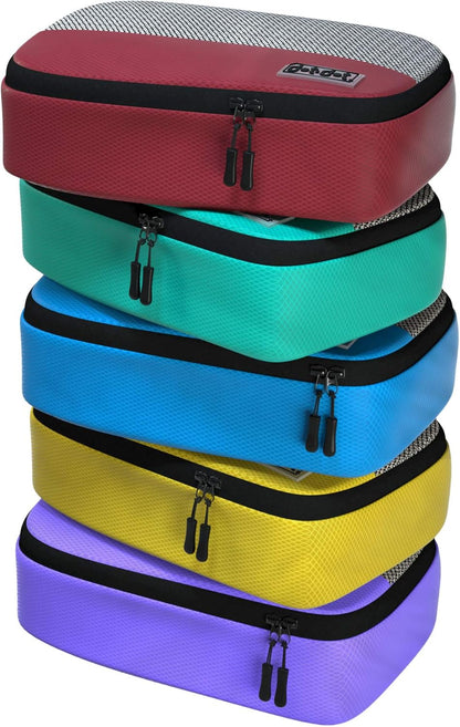 Small Packing Cubes for Suitcases - 5 Pcs Set - Travel Organizer Bags for Carry-On Luggage