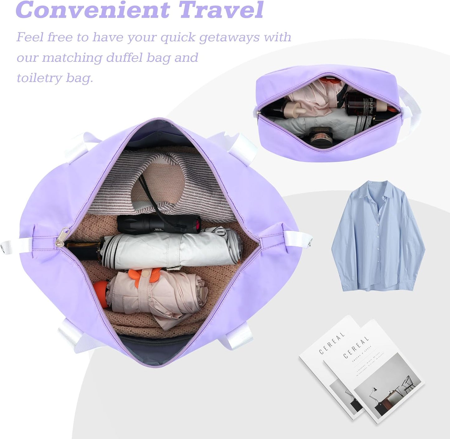 Merax Suitcase Set 24 inches Expandable Luggage with TSA Lock Spinner Wheels Hardshell Lightweight Vintage Luggage with Travel Bag,Purple