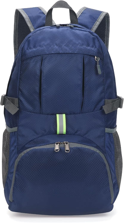 Yaopeing Lightweight Backpack,25L Foldable Hiking Packable,Water Resistant Travel Outdoor Shoulder Bag for Woman Men,Blue