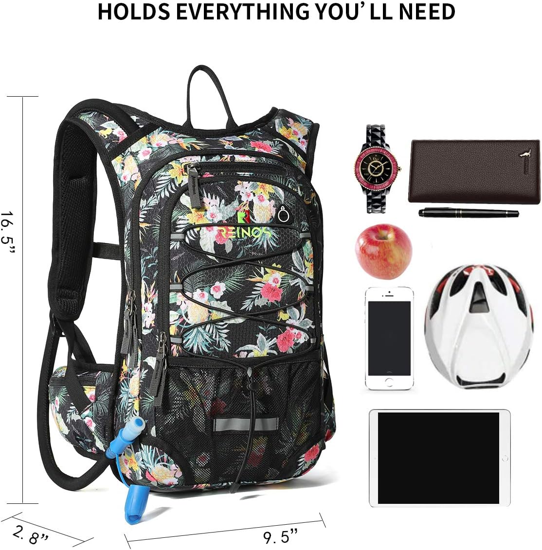 Hydration Pack Backpack with 3L Water Bladder for Men & Women, Hiking Daypack with Thermal Insulation | Running, Cycling, Camping, Skiing, Outdoor Activities