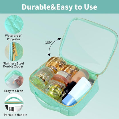 TSA Approved Travel Toiletry Bag, 2 Pack Clear Makeup Bags - Image 5