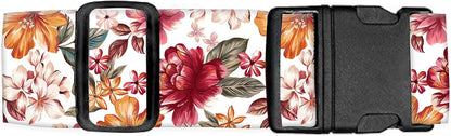 Luggage Straps for Suitcases Travel Belt Accessories, Cute Suitcase Strap, Adjustable Luggage Belt Strap, Heavy Duty with Quick-Release Buckle Luggage Strap Luxury Colorful Flowers