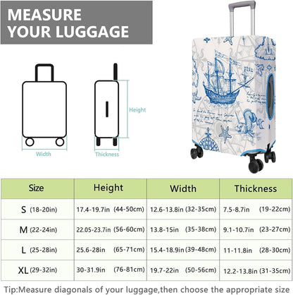 Travel Luggage Cover Suitcase Protector Fits 18-32 Inch Wheel Covers PatternedTravel Related Items Flower Luggage Protector Elastic S