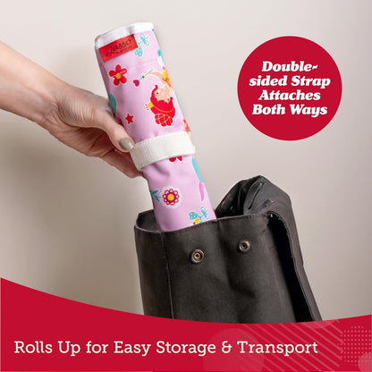 Lusso Gear Airplane Tray Table Cover for Kids - Mermaids Pattern - Toddler Airplane Travel Essentials & Snack & Tablet Organizer - Plane Activities for Toddlers 1-3