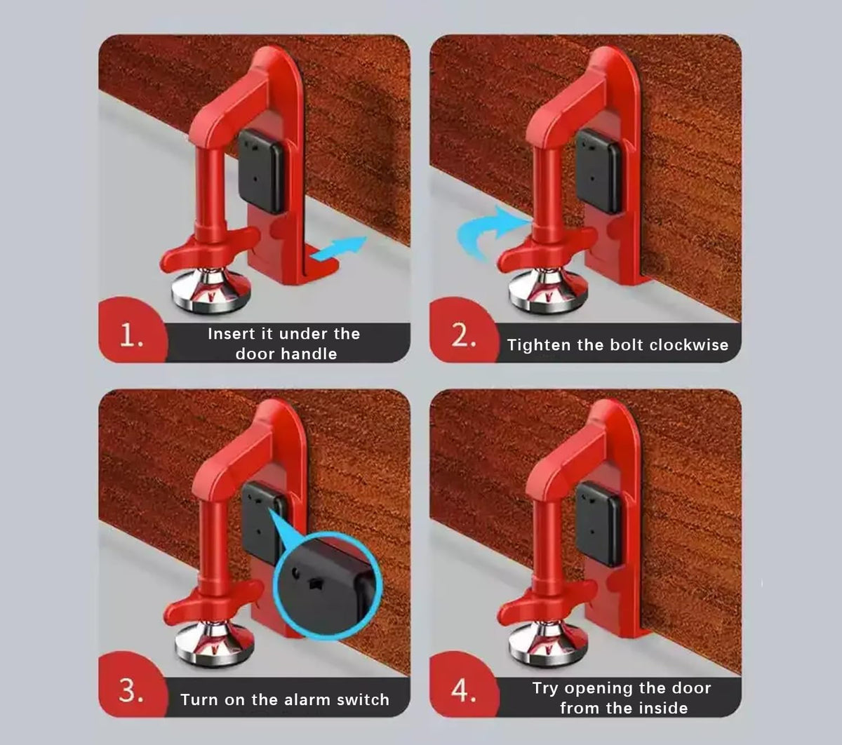 Portable Alarm Door Stopper Door Stop Alarm Door Stoppers Security Easy to Carry Hotel Door Locks for Travelers Security