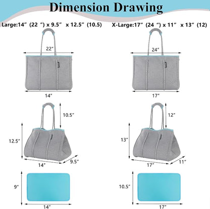 QOGiR Neoprene Multipurpose Beach Bag Tote - Image 2