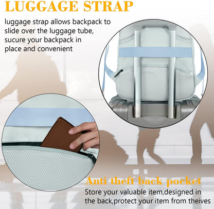 MATEIN Travel Laptop Backpack, Lightweight Anti Theft School Bookbag for Girls Boys and Students with USB Charging Port, Water Resistant 15.6 Inch Computer Bag Sturdy College Daypack Gift for Women