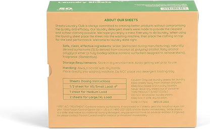 Sheets Laundry Club Laundry Detergent Sheets – 50 Sheets, Fresh Linen, - Image 2