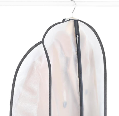 Zilink Breathable Dress Bags for Gowns Long 72” Wedding Dress Storage Bags Silky Dress Bags for Closet Storage with 7" Gussted Wrinkle Free for Long Evening Dresses Puffy Dress Storage, Set of 2