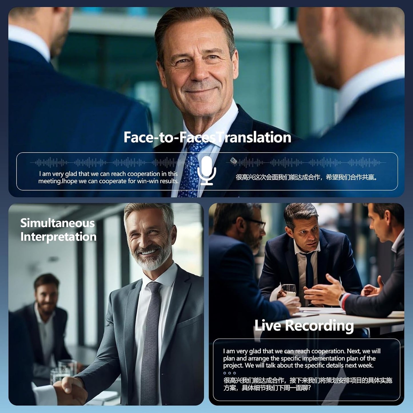 AI Translation Earbuds Real Time, LCD Touchscreen Real-Time Translator for 144 Languages & Accents Includes Free Subscription Translation Device Earphones for Travel Business Learning, Black