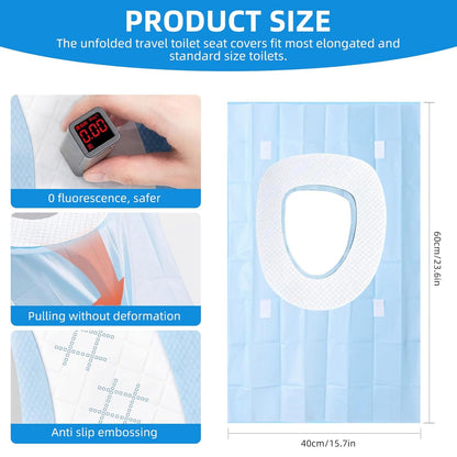 85 Pack Toilet Seat Covers Disposable 16x24 Inch XL Portable Toilet Liners Travel Seat Cover for Outdoors,Hotel, Hospital, Travel, Public Toilet Seat Cover (85 Pack, XL)