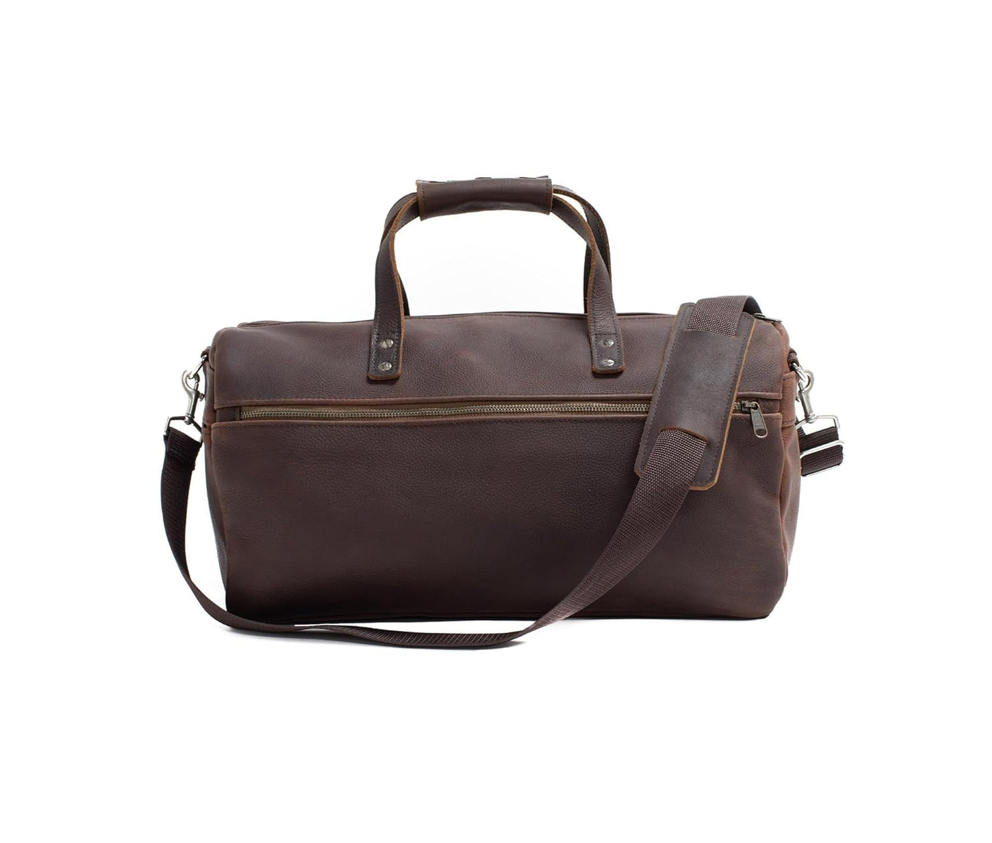 Handmade Leather Duffel Bag Luxury Duffle Bag Leather weekender Backpack for Men Full Grain Brown Leather TSA Approved- Lifetime Warrantee