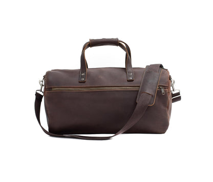 Handmade Leather Duffel Bag Luxury Duffle Bag Leather weekender Backpack for Men Full Grain Brown Leather TSA Approved- Lifetime Warrantee