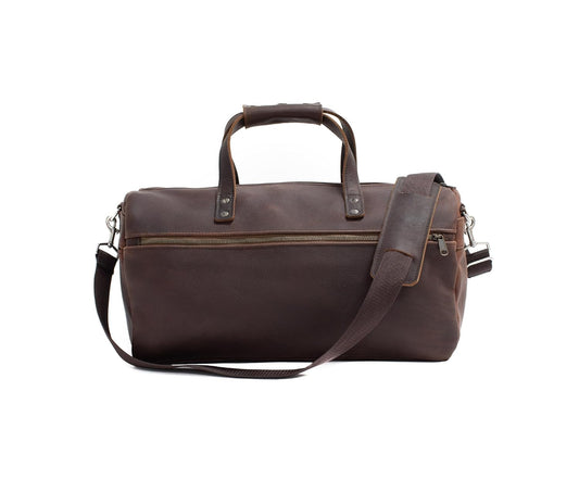 Handmade Leather Duffel Bag Luxury Duffle Bag Leather weekender Backpack for Men Full Grain Brown Leather TSA Approved- Lifetime Warrantee