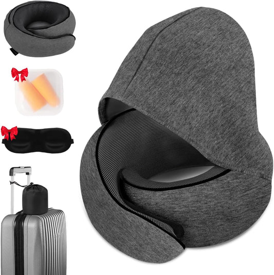 Airplane Travel Pillow, Memory Foam Travel Pillow, Suitable for Sleeping on Planes, in Offices and in Cars, a Must-Have for Long Flights, and a Necessity for Road Trips.