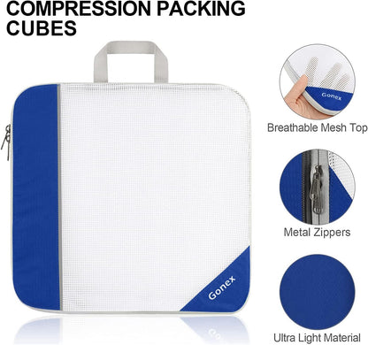 Compression Packing Cubes, Gonex Extensible Storage Mesh Bags Organizers