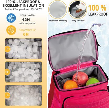 Tactical Backpack Cooler,Soft Lightweight Leakproof Cooler Backpack,Insulated Cooler Bag,Portable Soft Cooler Bag Waterproof for Beach, Travel, Camping, Picnic, Hiking