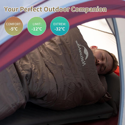 Naturehike Sleeping Bags for Adults, 23/39℉ Mummy Backpacking Sleeping Bag, 0 Degree Lightweight Sleeping Bag Warm for Camping, Hiking