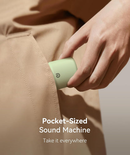Dreamegg Sound Machine for Sleep - Portable Sound Machine Baby Adults, 16 Soothing Sounds, Timer, Travel Mini White Noise Sound Machine for On-The-go Home Baby Shower Registry Gift, Green