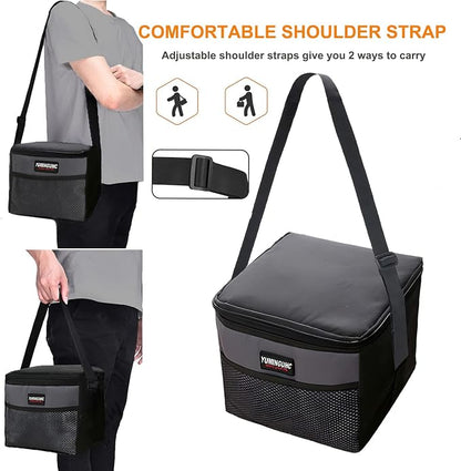 6 Can/5L Lunch Bag for Women Men Portable Lunch Box Small Cooler Bag Soft - Image 6