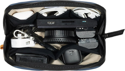 Native Union Stow Lite Organizer W.F.A Tech Organizer – Minimalist Travel Pouch Made of Recycled Materials for Everyday Accessory Storage & Protection – Stores Cables, Chargers & More (Navy)