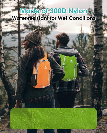 Small Hiking Backpack with Front Phone Holder, Packable Back pack with Chest and Waist Strap, Lightweight Daypack for Women Men