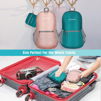 ZOMAKE Ultra Lightweight Hiking Backpack 20L, Packable Small Backpacks Water Resistant Daypack for Women Men(Lake Green)