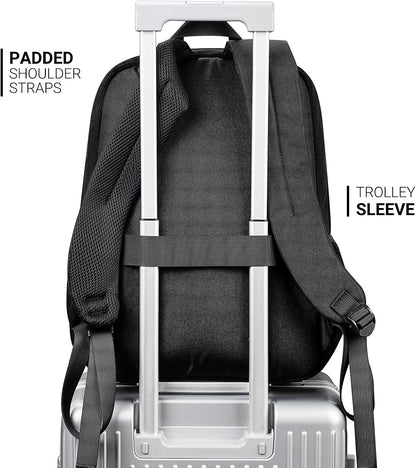 ZORFIN 26L Backpack for College, and Travel: Corduroy Bookbag - Black