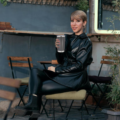 20 oz Tumbler with lid Double Wall Vacuum Insulated Tumblers Stainless Steel Coffee Mug Travel Coffee Tumbler Powder Coated Tumbler Cup Keep Hot&Cold - (Grey 1 Pack)