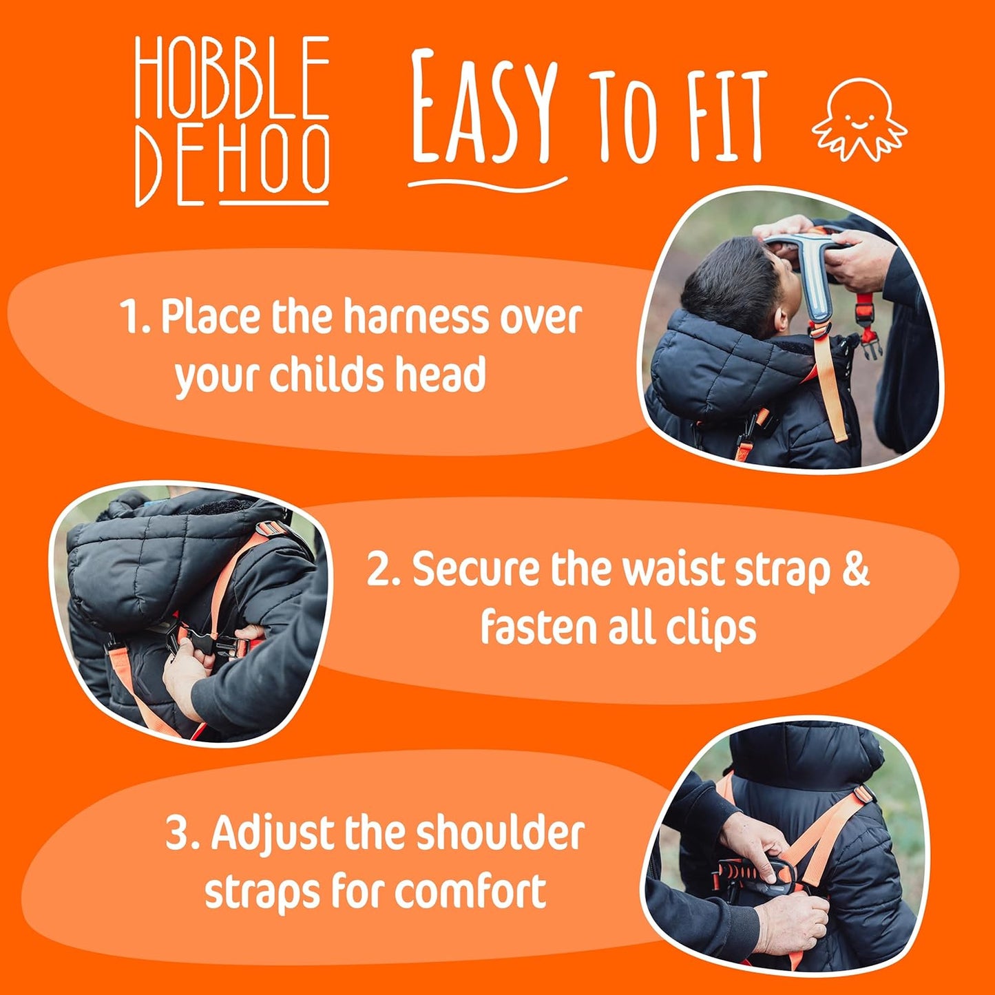 Hobble De Hoo Child Safety Harness | Premium Adjustable Toddler & Kids Harness Ages 2–7 | Autism Support