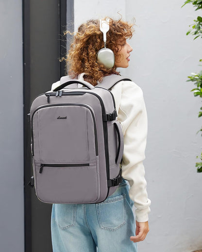 LOVEVOOK Travel Backpack for Women & Men, 50L Large Carry On Backpack Airline Approved, TSA Personal Item Weekender Bag, Water Resistant Laptop Backpacks with 3 Packing Cubes for Travel Essentials