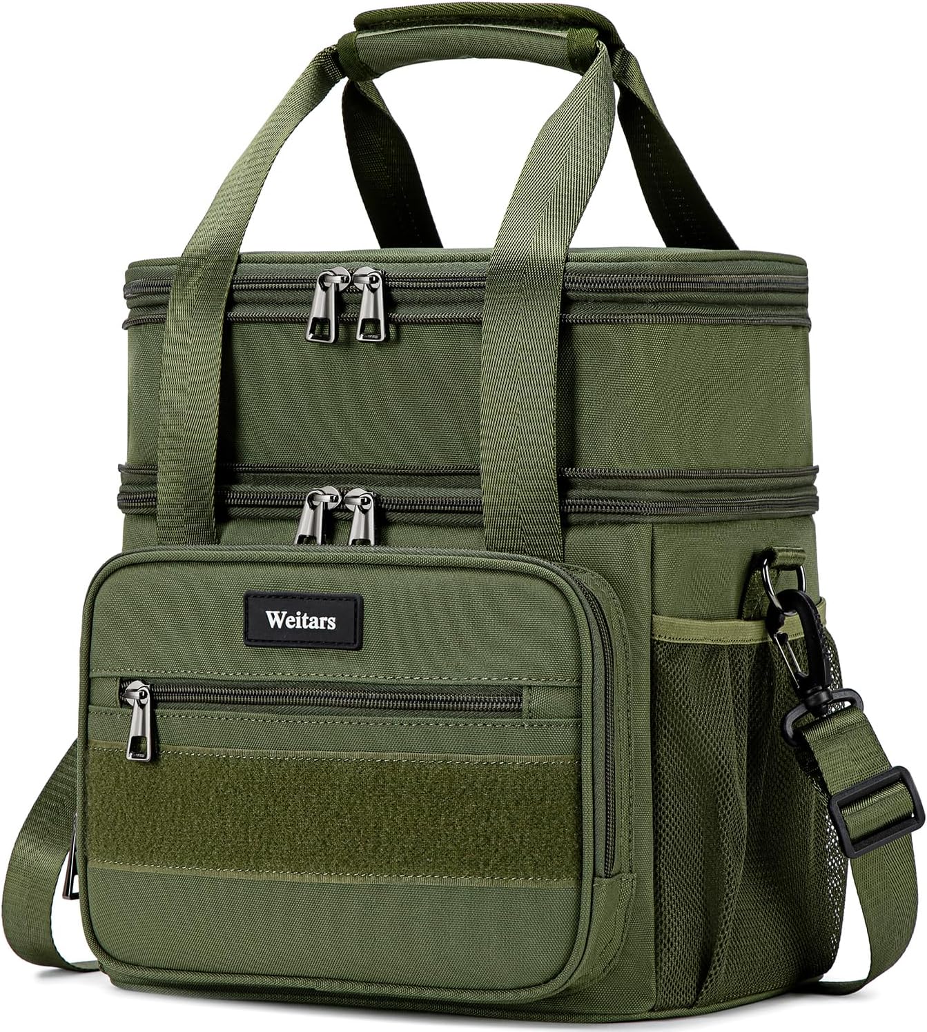 Weitars Tactical Lunch Box, Insulated Lunch Box, Large Expandable Heavy Duty Lunch Boxes for Men Women Durable Waterproof Leakproof Lunch Cooler Bag for Adults Work Outdoor Picnic Camping