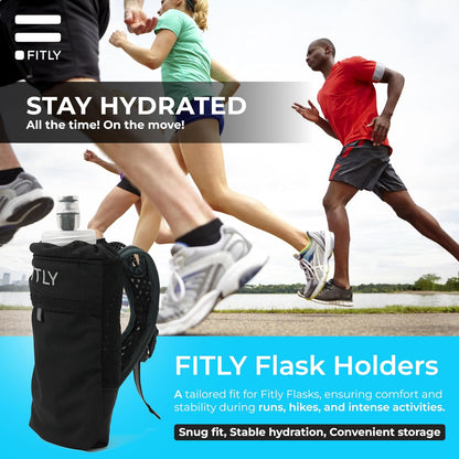 FITLY Soft Flask - Shrink As You Drink Soft Water Bottle for Hydration Pack - Folding Water Bottle Ideal for Running, Hiking, Cycling, Climbing & Rigorous Activity
