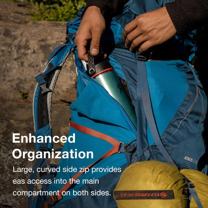 Osprey Atmos AG LT 50L Men's Backpacking Backpack, Black, S/M