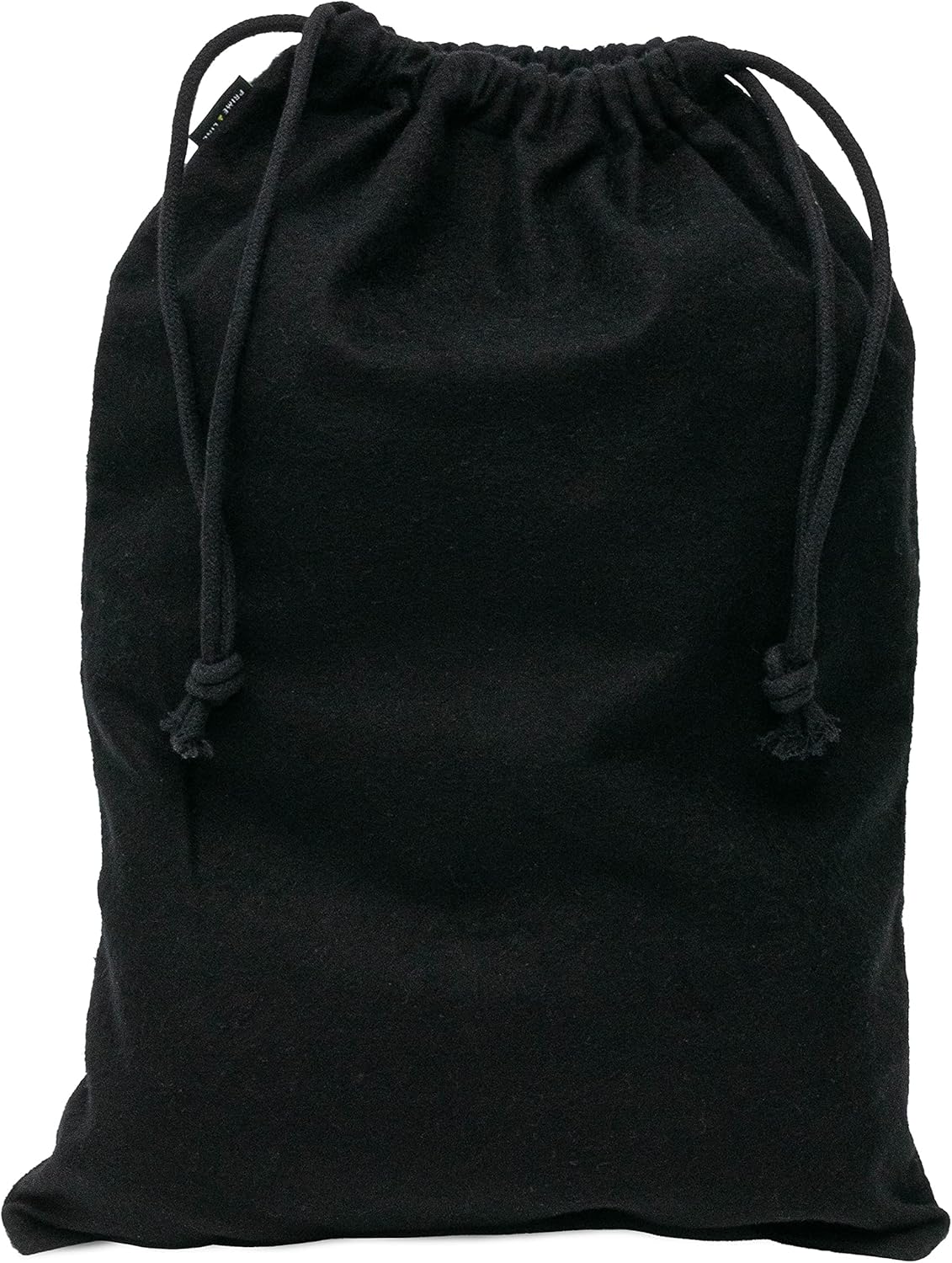 ZENPAC Shoe Bags for Storage, Black Duster Flannel Drawstring Pouch, Washable Breathable Cotton Fabric Cloth for Boots, Travel, Luggage, 12x17, 2 Pack