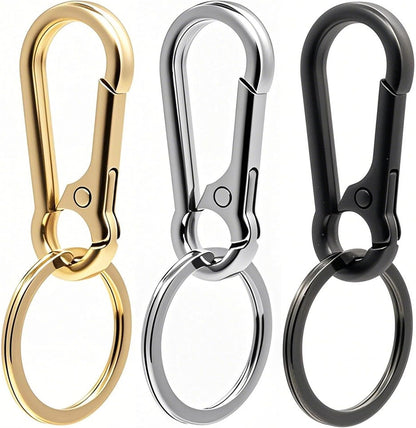 Keychain Keyring Set for Men Women Classic Metal Home Car Key Holder Organizer Portable Carabiner Clip Accessories 2PCS