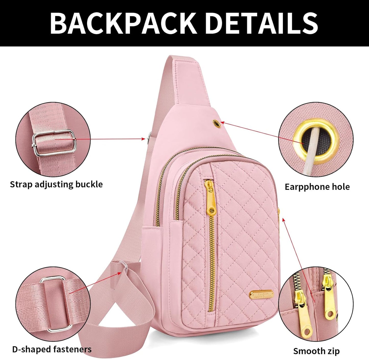 Small Sling Bag For Women Men Casual Crossbody Sling Backpack