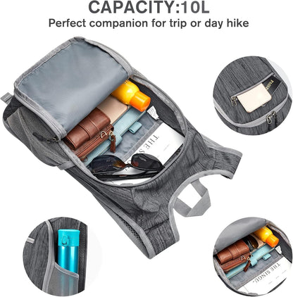 G4Free 10L/15L Hiking Backpack Lightweight Packable Hiking Daypack Small Travel Outdoor Foldable Shoulder Bag