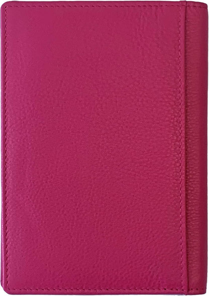 Personalized Monogrammed Bright Pink Leather RFID Passport Wallet