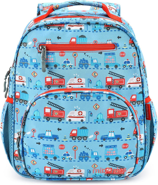 mibasies Boys Backpack 5-8: Lightweight Kids Backpacks Boys - Boy Bookbag for Elementary School - Car