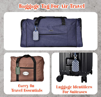 Luggage Tags for Suitcases Travel Accessories: Leather Luggage Tag 3 Pack TSA Approved, Airplane Travel Essentials for Men, Bag Tags for Luggage Long Flight Must Haves Travels Gifts Airport Essentials