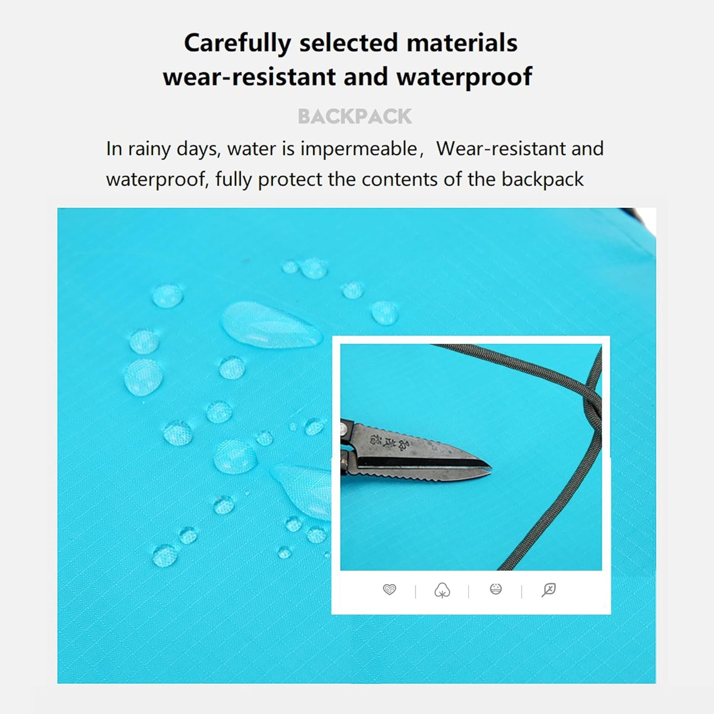 16L Hiking Daypack Lightweight Foldable Travel Backpack Water Repellent Camping Outdoor Packable Easy Carry-on Bag (Blue)