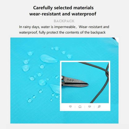 16L Hiking Daypack Lightweight Foldable Travel Backpack Water Repellent Camping Outdoor Packable Easy Carry-on Bag (Blue)